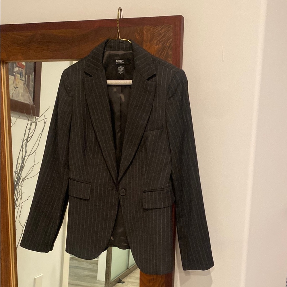 Victoria's Secret Dark Grey Pinstripe Blazer - part of a suit
